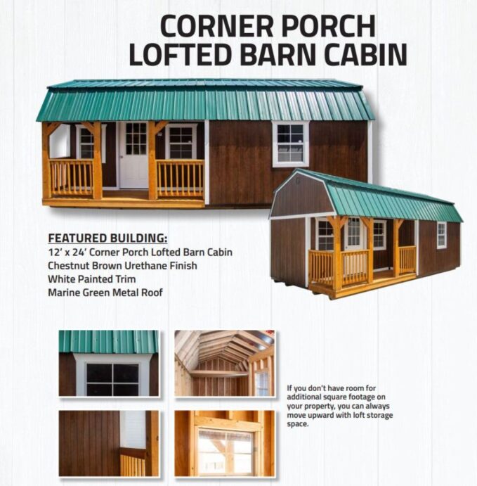 Missoula Montana Portable Buildings Corner Lofted Barn Cabin